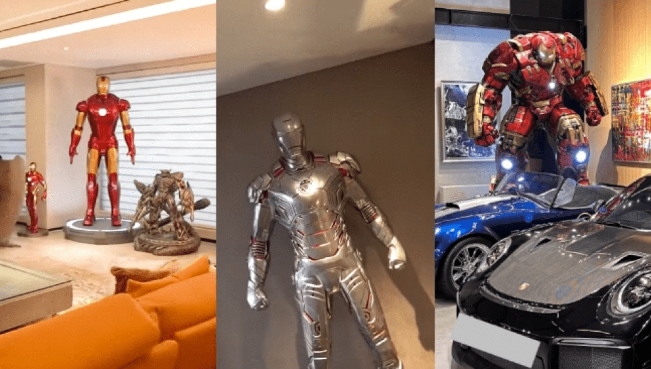 Asuransi patung Iron Man